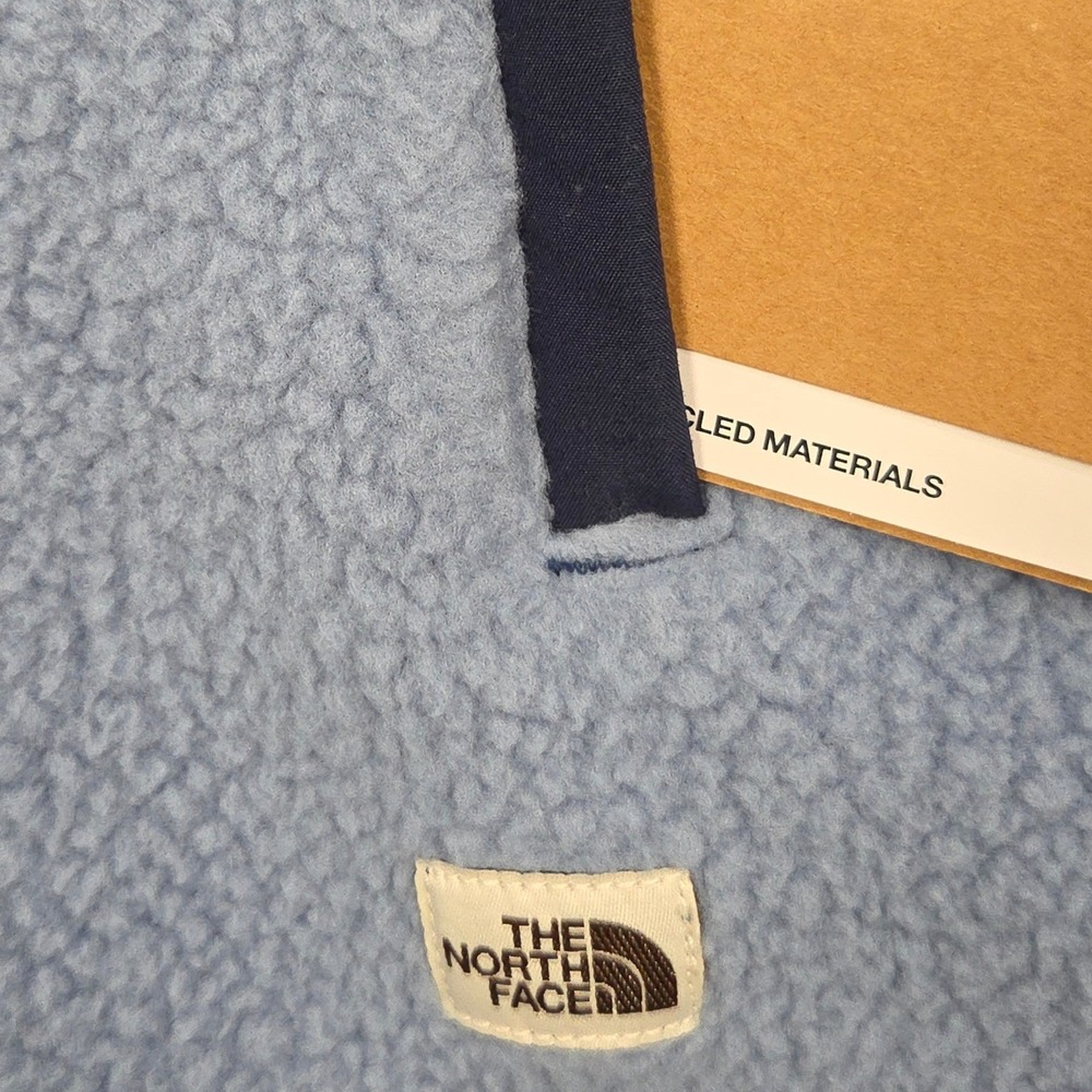 The North Face Cragmont Vest Womens Large Blue Sherpa Fleece Relaxed Fit Zip NEW - Picture 4 of 10